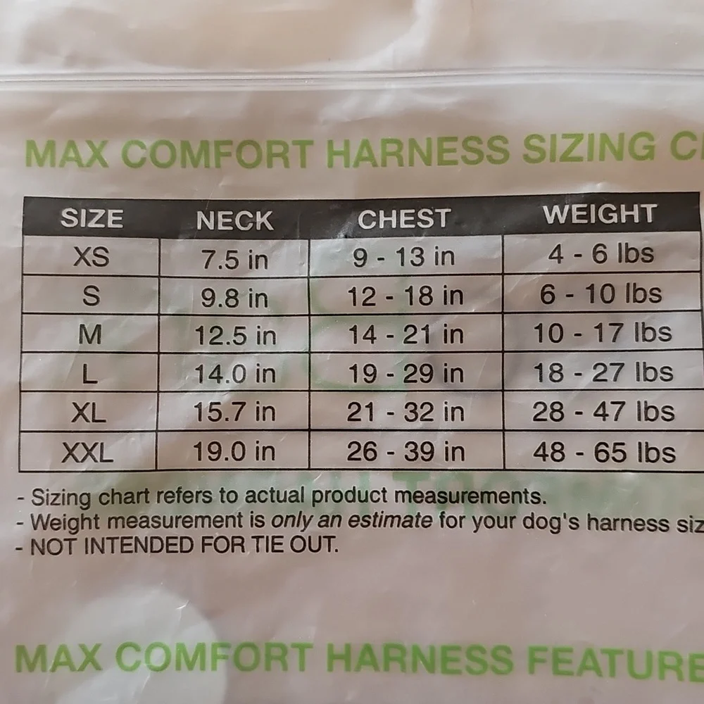 EcoBark Black Colored Dog Harness XS & Leash Bundle New in Package